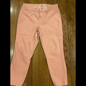 COPY - Blush pink colored skinny jeans 14W